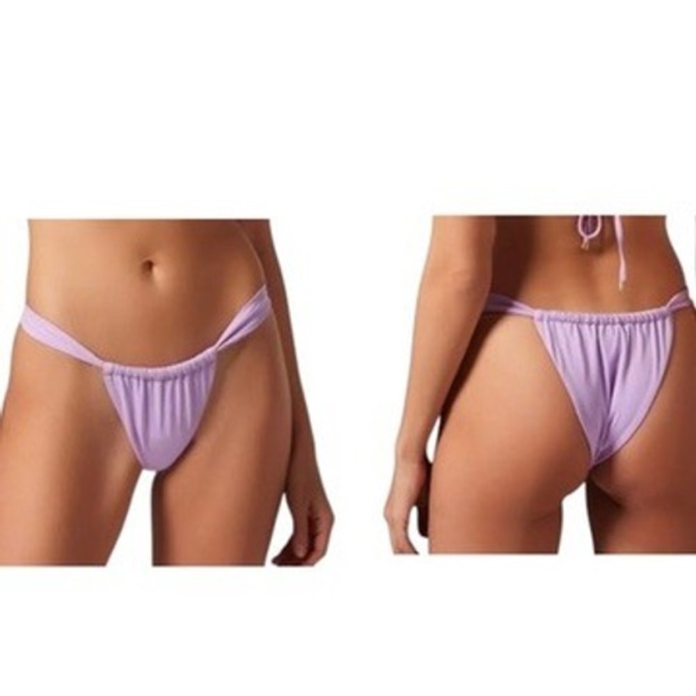 Agua Bendita Elsa Luau‎ Bikini Swim Bottom XL Lavender Brazilian Vacation NWT